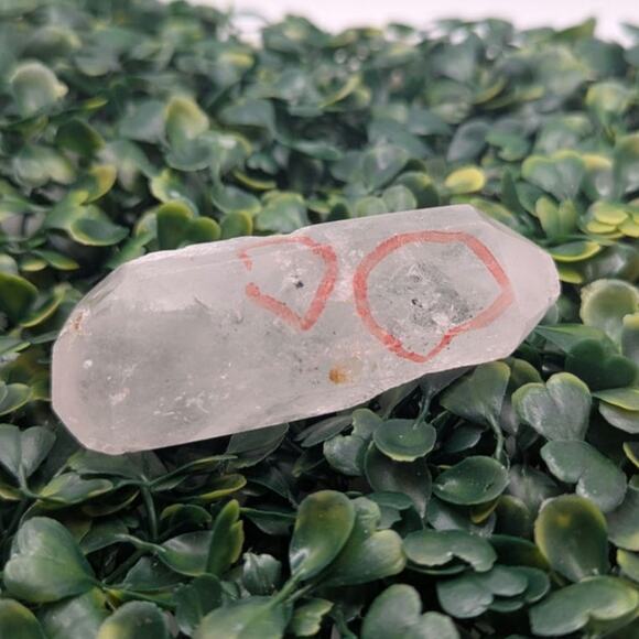 Natural enhydro Garden Quartz rare two bubbles moving sediment crystal specimen - Picture 1 of 4
